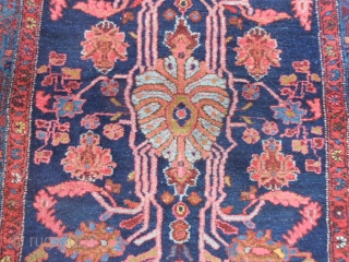 Persian Hamadan, circa 1910, 3-8 x 6-11 (1.12 x 2.11), good condition, original selvage both ends, good pile, original edging (needs little work), I washed this rug.      