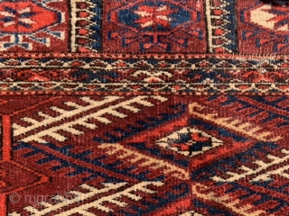 Tekke Turkoman, late 19th century, 4-2 x 5-7 (127 x 170), rug was hand washed, even low, small animals in border, plus shipping.          