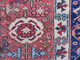 North West Persian, Kurdish, late 19th century, 4-8 x 9-9 (1.42 x 2.97), good condition, good pile, one end complete with parts of original selvage, other end missing two lines and overcast,  ...