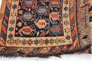 Antique Afshar single bag.   Circa 1900.  Complete with original flat weave back.                  