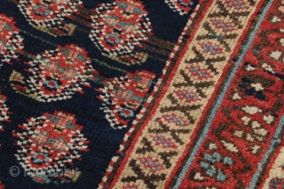 Antique Kurdish rug, Bidjar area, circa 1900-1910. 4'8" by 9'4".                       