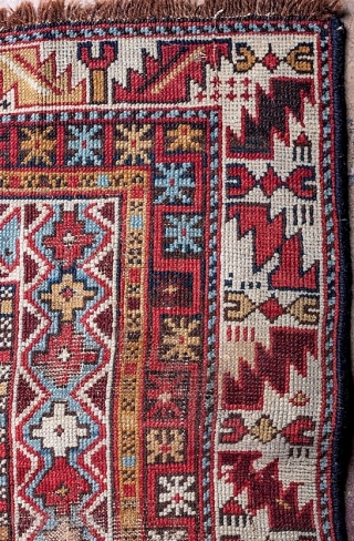 Antique Marasali  Shirvan East Caucasian prayer rug, last quarter of the 19th century, all dyes natural, with some issues but still worthy...          