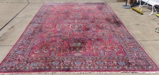 Antique Sarouk Carpet, c.1920-30+/-, 14'6" X 9'9", Very Excellent Condition.
SOLD                       