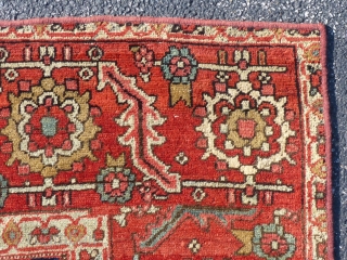 Antique Persian Serapi, c.1880-1900, 9" X 12",
Has a little wear and it has been bound on all 4 sides by machine.
No repairs, holes, tears or odors.
Has been washed.
Shipping is not included in  ...