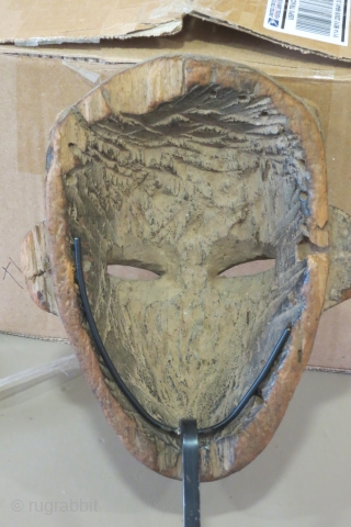 Ibo mask, Nigeria, an early archaic wood mask of the Lughielu type from the Alayi ibo subgroup in Ugwu Eke village, 8 inches high, 19th or early 20th century. Ex col. Sulaimane  ...