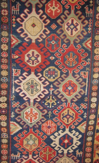 19th century Caucasian rug. Size is 3.2x5.4                          