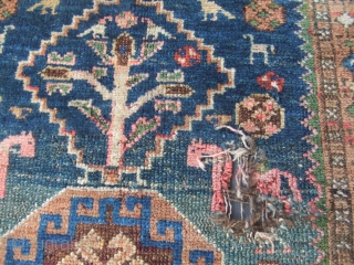 antique Caucasian or kurdish ? size 140x98-cm / 55.1x38.5-inches ask 
                      