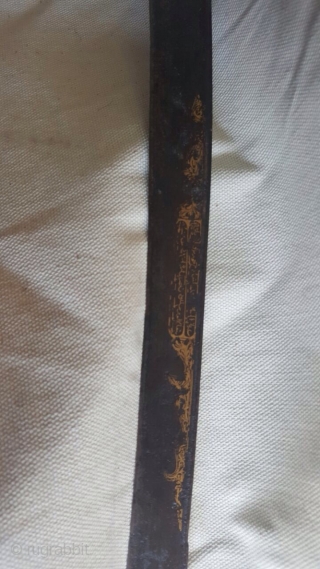Turkish sword made of steel with gold size:68-cm ask                        