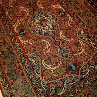 Antique magnificent Rasht emberoidery of Qajar period.

Size:220×137cm

P.O.R                          