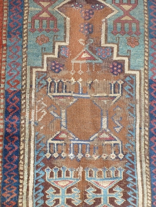 Turkish prayer rug 87x137cm, beautiful rug, has some restoration,                        