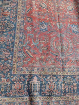 Antique Mashad Moglie 395x312, Top piece, in great condtion, wonderful rug.                      