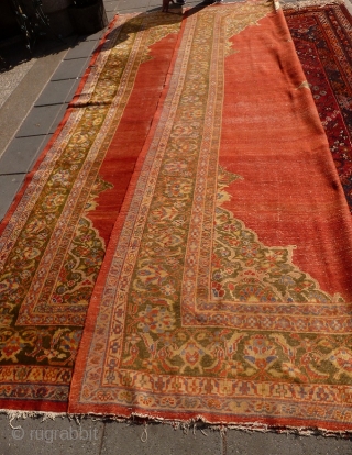 Antique Ziegler 395x280cm , in distressed condition but absolutely a beautiful and elegant rug                   