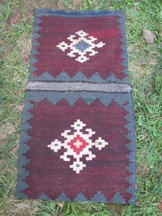 This is an old sumak khorjin good colors and for its age is in very good condition                