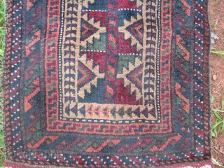 This beluch balisht with nice greens have very nice soft wool and its in a very good condition 18"x 37"             