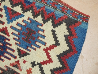 Wonderful Caucasian fine Kilim Panel 19th century 
All Natural dyes 
31''x45''                      