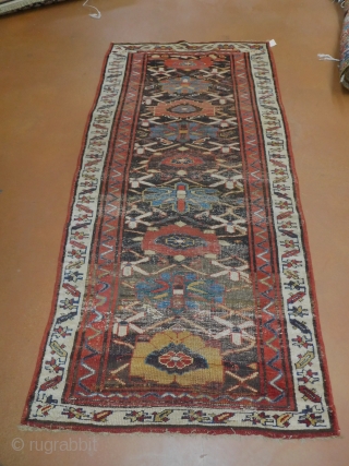 3.6x8 early kurdish rug 
it appears that it has a rewoven ends and sides                   