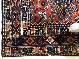 Fine and cute yalameh  with nice  wool and  eclectic motifs.easy handle and perfect  condition .clean and ready to complement your furniture.

310X195 cm  .


available in London   