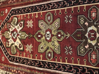 A karabakh .

some crude repairs to the fringes ,but still good carpet to be used

 265X145 cm 

available in London             