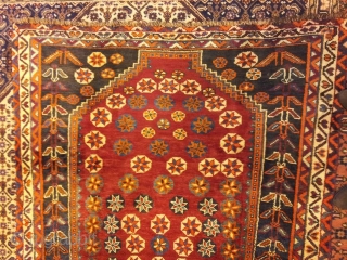 Gabbeh, iran cm 228x122. mint condition. Age 1950 ca. Wool on Wool. Graphical design. 
                  