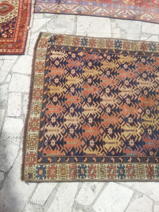 Shirvan fragment. wool on wool. low pile but very nice piece.
cm 150x100 1890 ca.


if you have some smartphone application you can get in touch with me also with
VIBER; KAKAOTALK; WHAT?S UP. so  ...