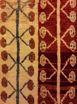 Old Gabbeh, 1930 ca. lovely colours. wool on wool, size cm 220x126. very good condition.                  