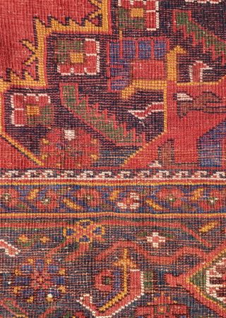 "Afshar "( Saarabad ) . wool on wool, all sides original . Great colours. See also Cecil Edwards.               