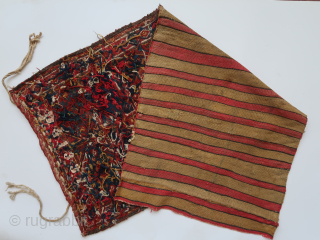 Bagface with kilim . ( fragmented.) ca; 57 cm. x  125 cm.  Luri ?                 