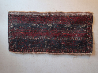 Large Bakhtiari sumac panel with zoomorphic images.Wool on wool, old/antique. ca, 62 x 122 cm.                  