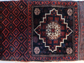 Afshar / Khouli afshar ?  Thick  piled,  soft .  Ca ; 133 x 72 cm. Wool  on  wool  .  Old / antique .  