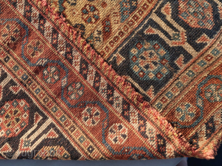 South Persian tribal, ca 260 x 155 cm. wool on wool, cleaned, washed, wool on wool. Cloth-like thin. Something for a large dining/dinner table . Old/antique.       