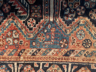 South Persian tribal, ca 260 x 155 cm. wool on wool, cleaned, washed, wool on wool. Cloth-like thin. Something for a large dining/dinner table . Old/antique.       