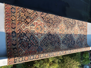 South Persian tribal, ca 260 x 155 cm. wool on wool, cleaned, washed, wool on wool. Cloth-like thin. Something for a large dining/dinner table . Old/antique.       