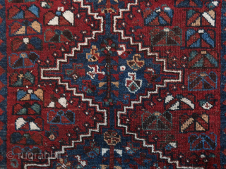 Small South Persian  tribal /  Veramin ? / Luri ?   Wool on wool . Ca ; 155 cm. x 110 cm. Cleaned  and  washed.  Old  ...