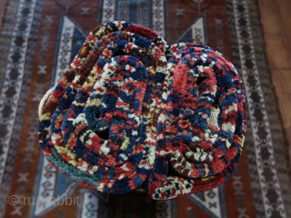 Boteh Kirman ( Afshar ? ) . 174/188  CM. X 388 CM. ( Kelleh ? ) Wool on cotton.  Cleaned and washed . Old/antique.       