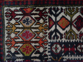 Fragment, border.  ca. 155 cm x 35 cm. Anatolian ,Caucasian . wool, wool, cotton.  Old/ antique.               