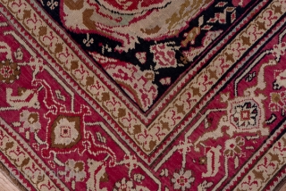 Karabagh Gallery Carpet

7.1 x 19.2
2.16 x 5.85

This south Caucasian carpet is in the Russian style with columns of elliptical "mirrors" displaying European-style floral bouquets on a contrasting black ground. The cochineal scarlet  ...