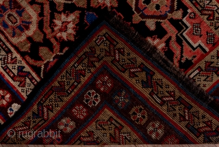Kurd Runner

3.2 x 11.3
0.97 x 3.44

A chunky Mina Khani design of rosettes and smaller flowers closely covers the navy field of this all wool tribal runner. The ochre minor borders with their  ...