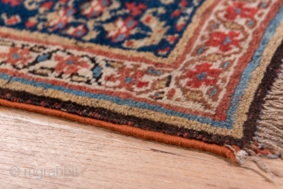 Bidjar Narrow Runner

1.9 x 14.8
0.57 x 4.51

Offset rows of triple posy flowers in the Kurdish manner decorate the dark blue ground of this west Persian Kurdish  town rug. There is a  ...