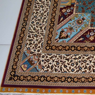 Oriental Persian Design Silk Rug                            