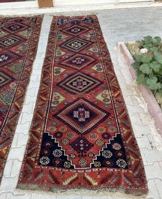 Şarkışla rug 18.th 2 carpets size 366&103 cm 367&102 cm                       