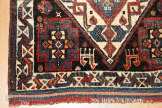 Natural colors 19th Century Good Condition excellent wool  Clean and hand washed.small rug size 0.75cm x 0.65cm               