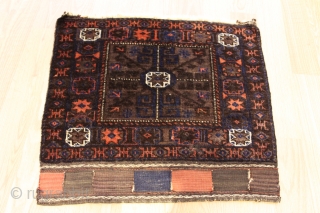 Baluch bagface Natural colors 19th Century size 0.61cm x 0.67cm                       