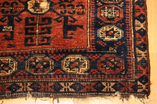 Baluch bagface  Natural colors Clean and Hand Washed 19th Century 
size 0.64cm x 0.75cm                  