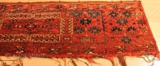 Turkmen Torba.Natural colors.19th Century.Good Condition.soft wool.finely woven. No repair.Clean and hand washed.size 1.70cm x 0.45cm                  