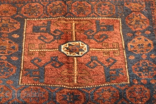 Antique Baluch Bagface. circa 1900. Soft silky wool with good pile .Natural colors. Good condition.Clean and hand washed .size .0.63cm x 0.92cm           