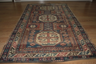 Caucasian Shirvan rug.circa 1870 . size 1.60cm x 0.97cm                        