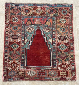 Karapinar Prayer Rug Circa 1850 size 115x135 cm. There is a problem with my Rugrabbit Account. Please send me private mail. emreaydin10@icloud.com           