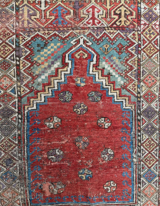 Anatolian Mudjur Prayer Rug Circa 1850s, size 125x150 cm. Please send me directly mail. 
emreaydin10@icloud.com
0090+ 544 374 10 98              