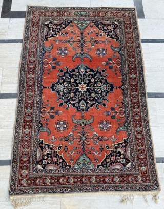 19th Century Signed Ferahan Rug, in good condition, size 126x194 cm. Please send me directly mail. 
emreaydin10@icloud.com

0090+ 544 374 10 98            