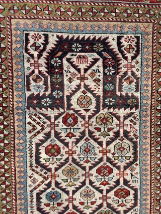 Shirvan Prayer Rug Circa 1870 size 100x180 cm                         
